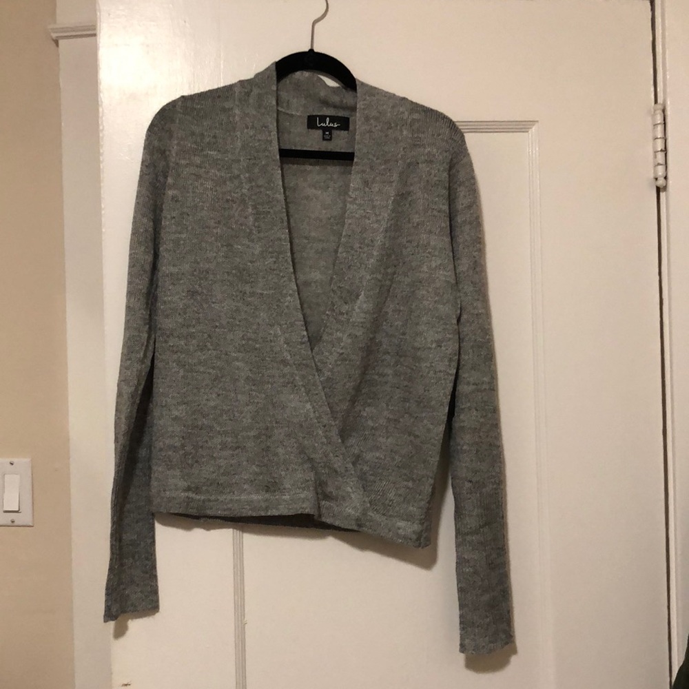 Lulus grey open sweater